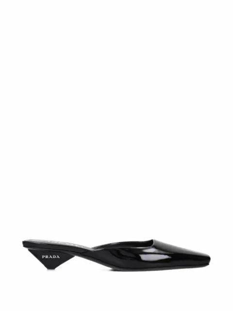 Prada pointed-toe patent-leather pumps