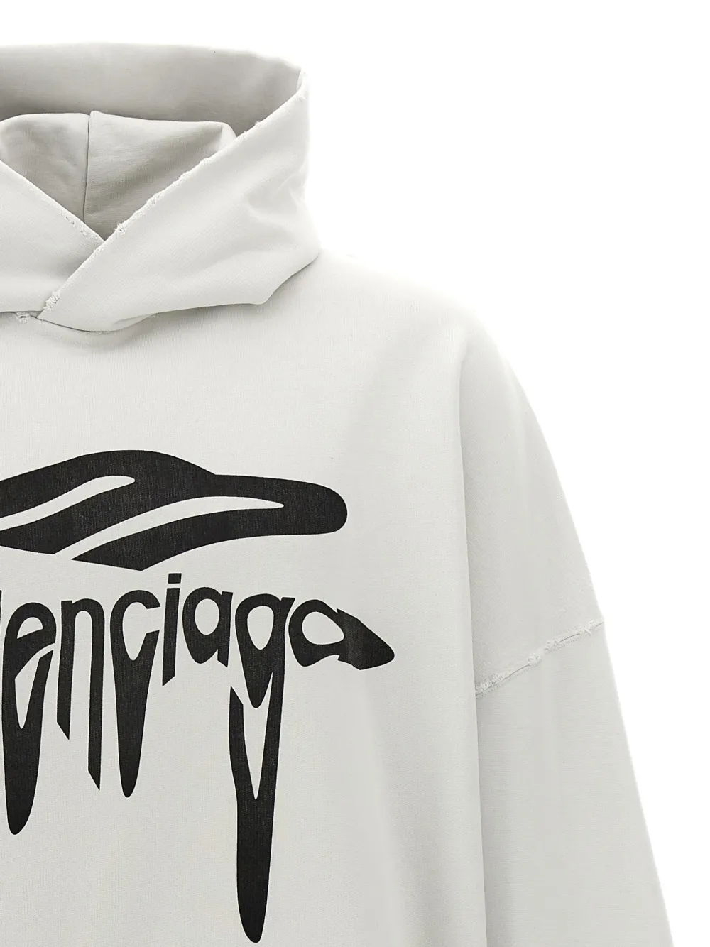 Balenciaga logo-print hoodie Beige
