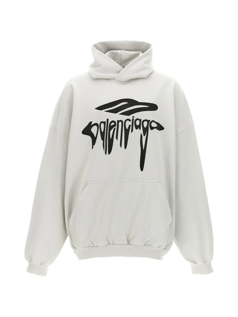 Balenciaga logo-print hoodie Beige