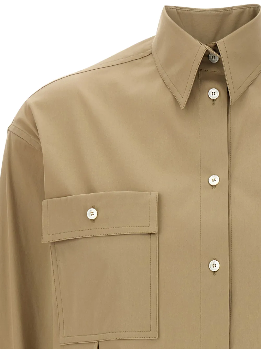 Ferragamo chest-pocket shirt Beige