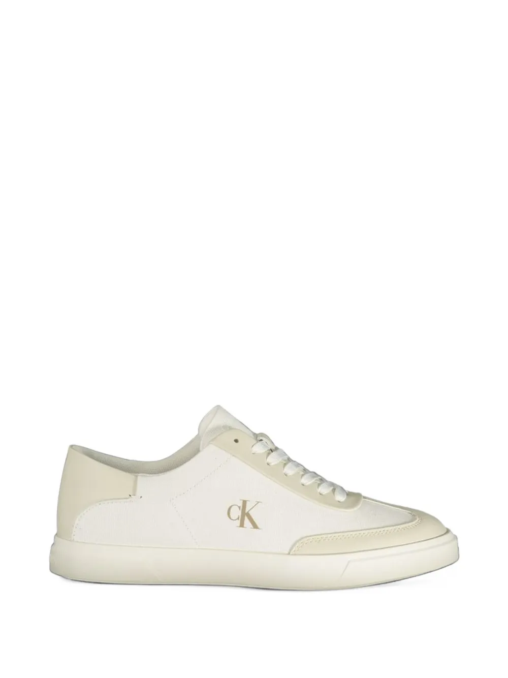 Calvin Klein Brooke logo-embroidered panelled sneakers - Bianco