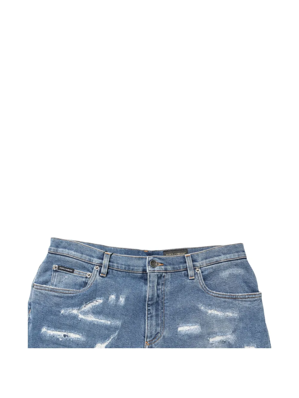 Dolce & Gabbana distressed denim shorts Blauw