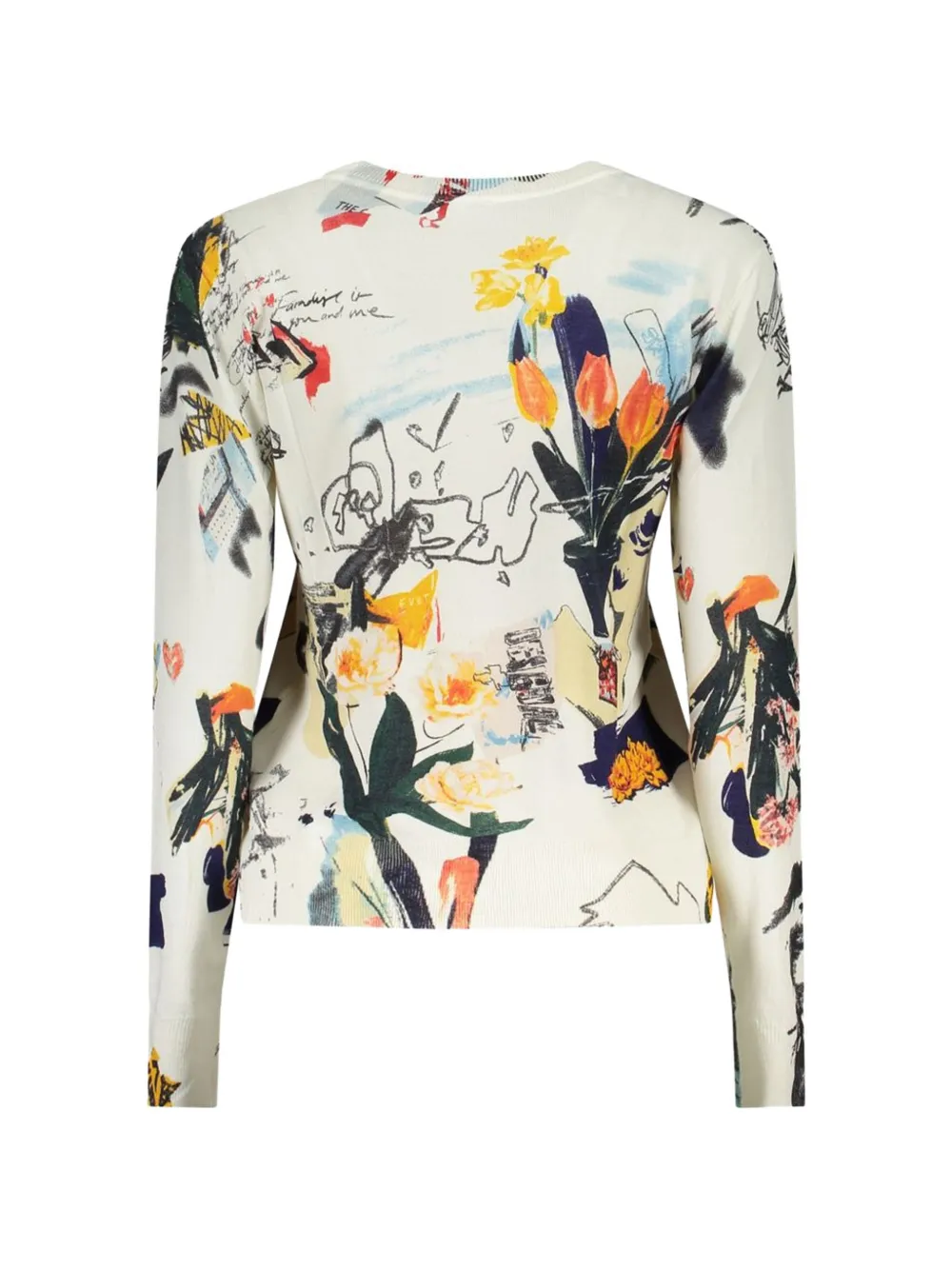 Desigual floral-print sweater Beige