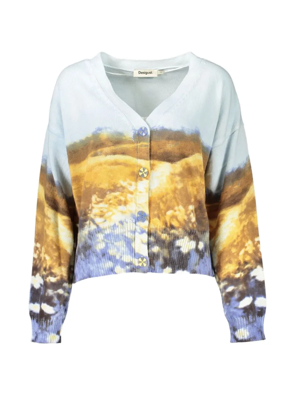 Desigual landscape-print cotton cardigan - Bleu Desigual landscape-print cotton cardigan - Bleu