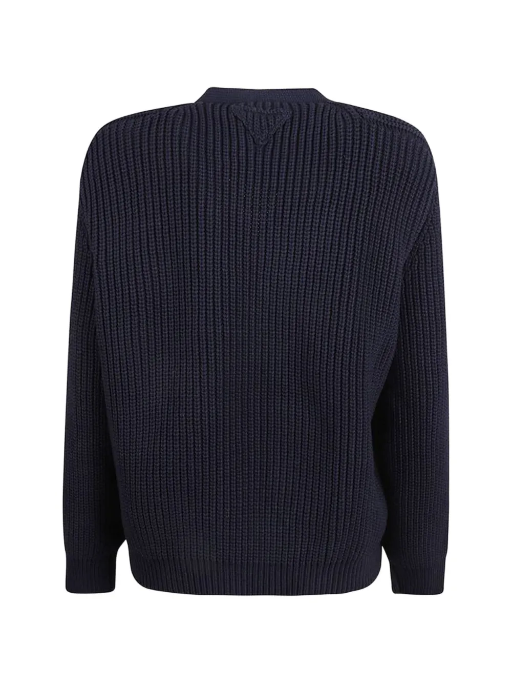 Prada ribbed-knit V-neck cardigan Blauw