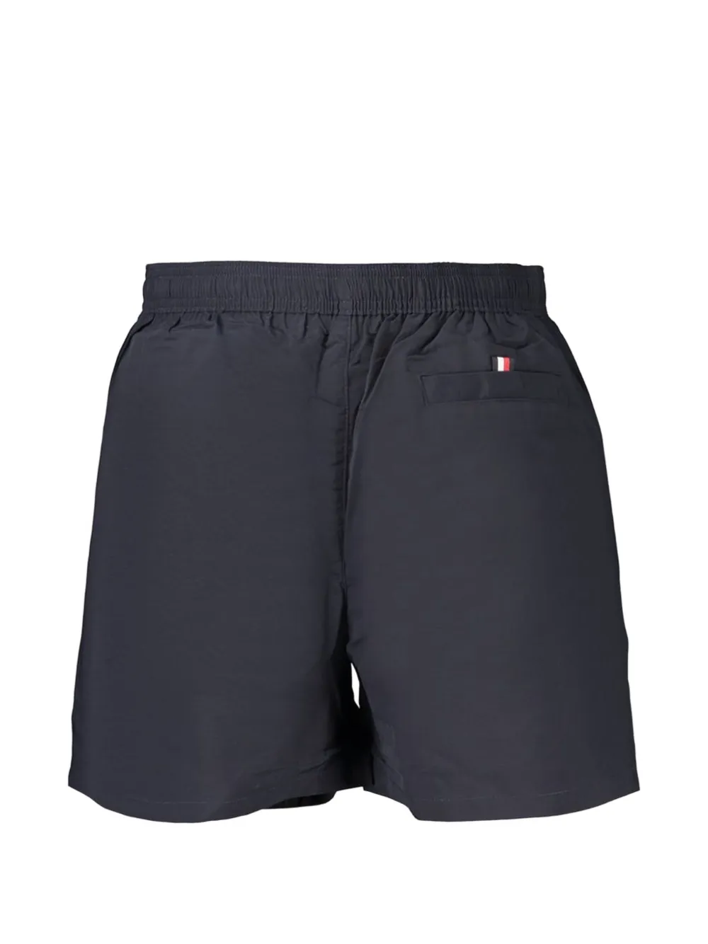 Tommy Hilfiger logo-patch drawstring swim shorts Blauw