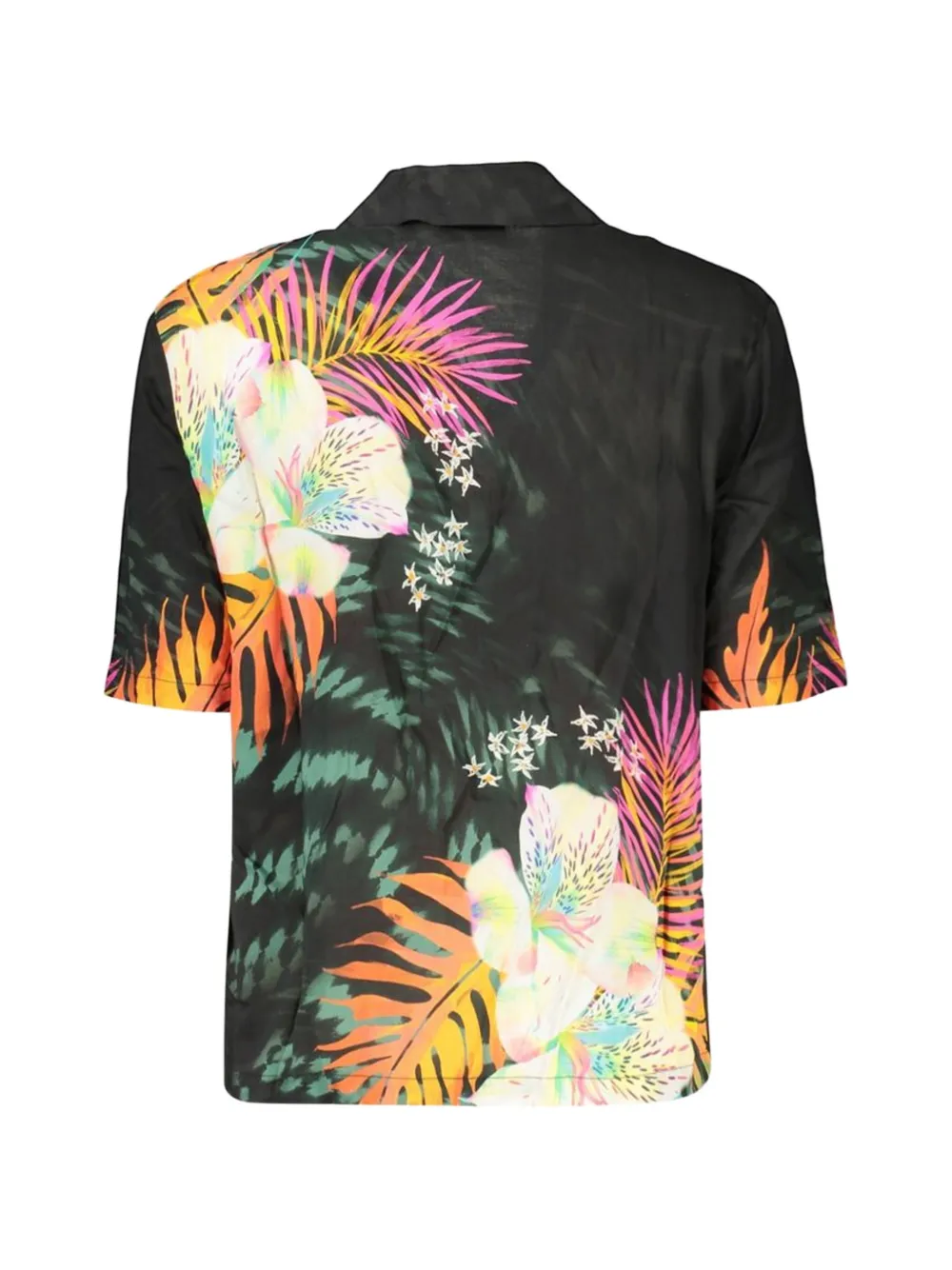 Desigual floral-print short-sleeve shirt Zwart
