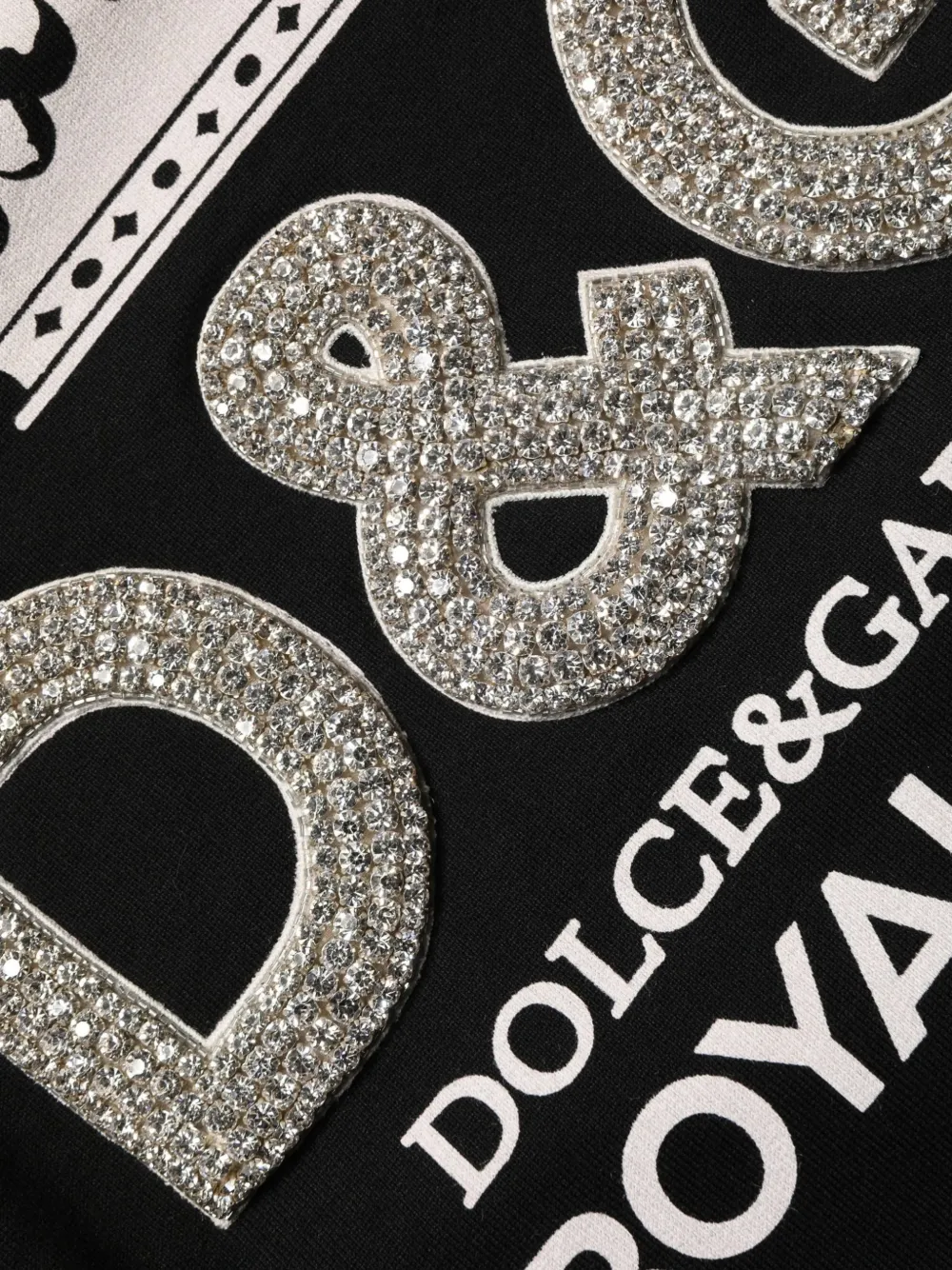 Dolce & Gabbana Royal Love embellished sweatshirt Zwart