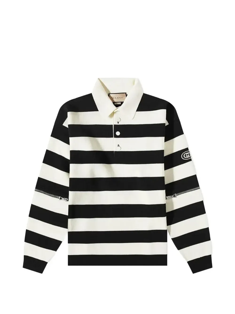 Gucci striped Interlocking G polo shirt Wit