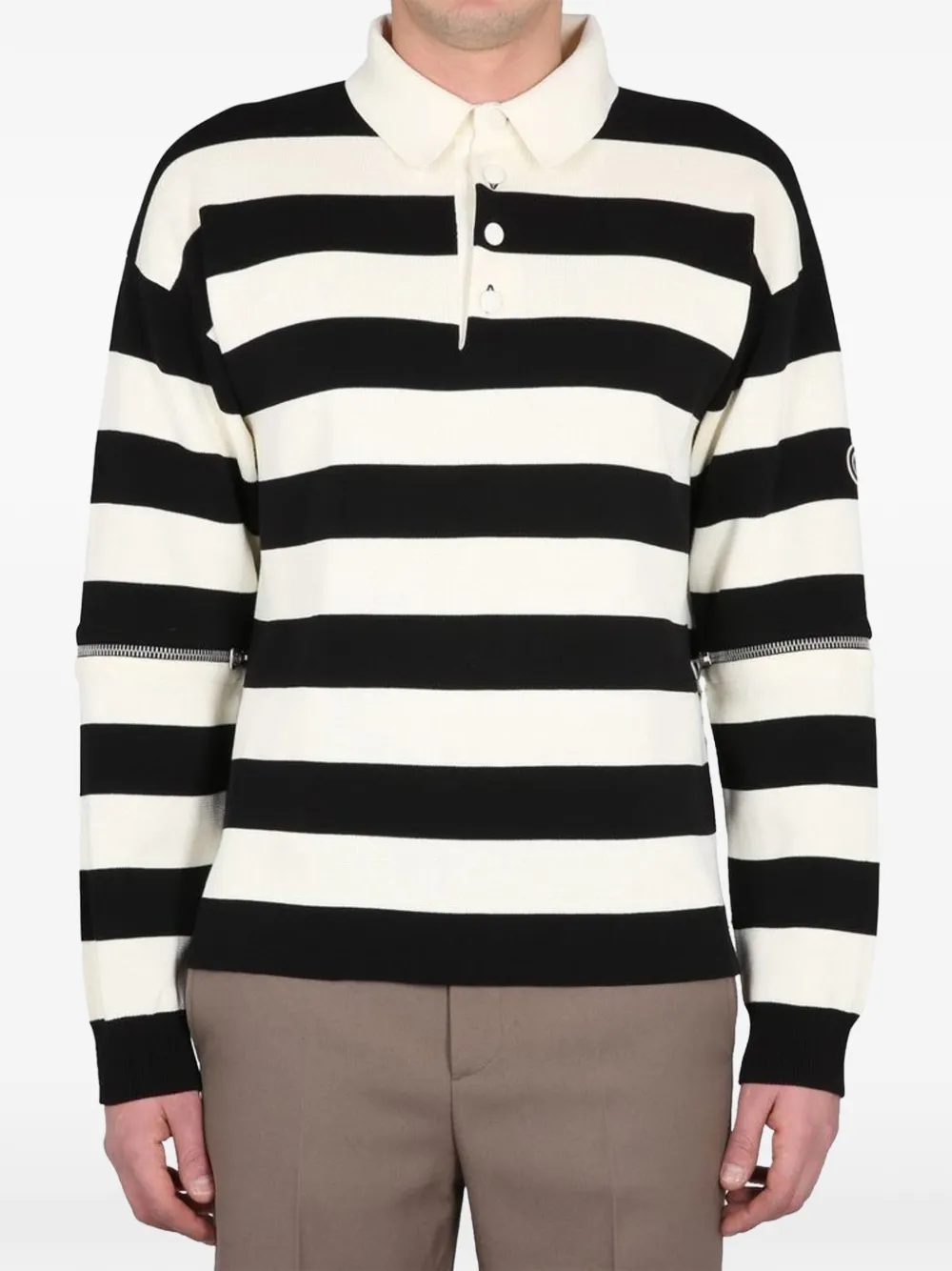 Gucci striped Interlocking G polo shirt Wit