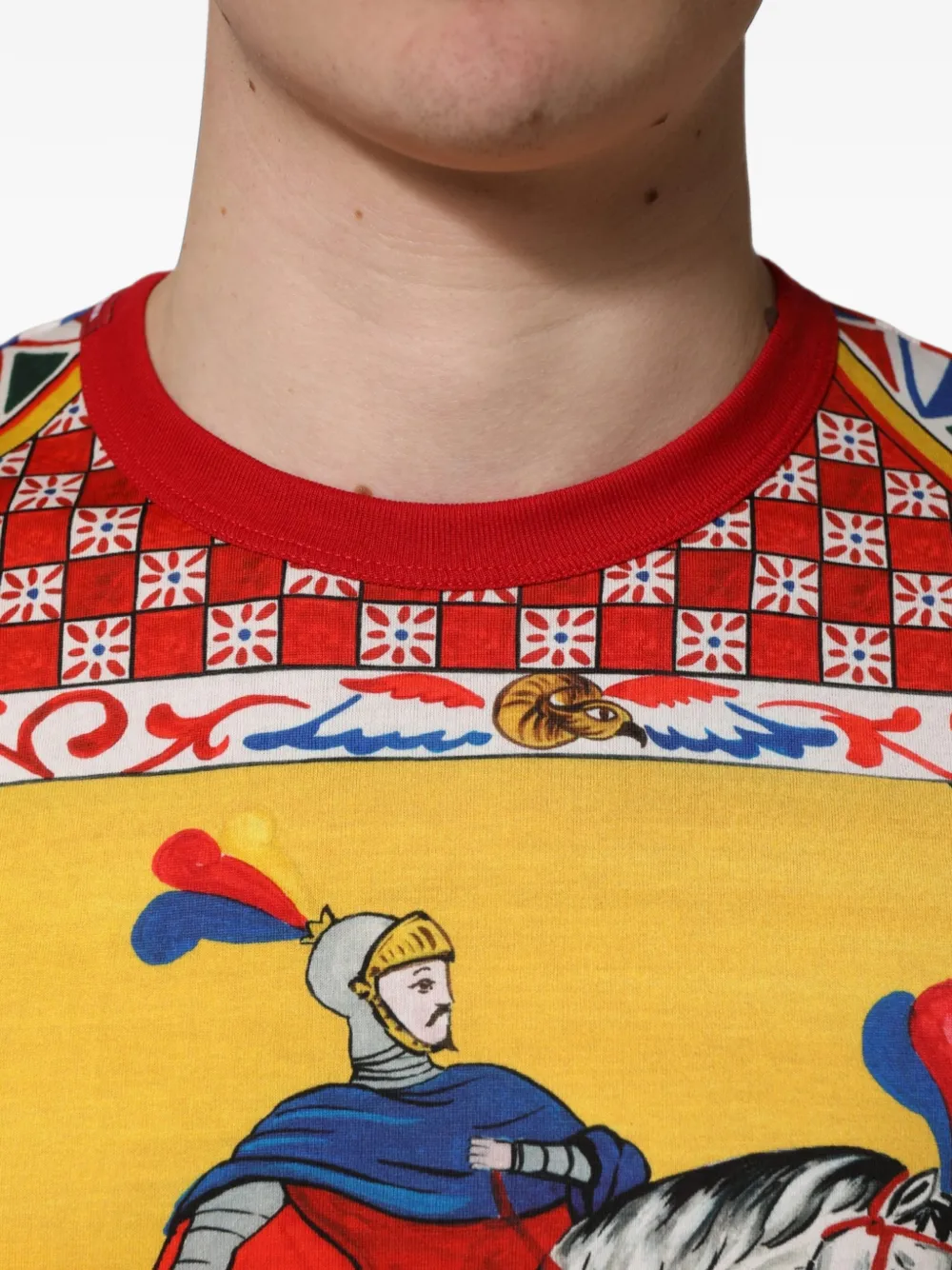 Dolce & Gabbana Carretto-print T-shirt Rood