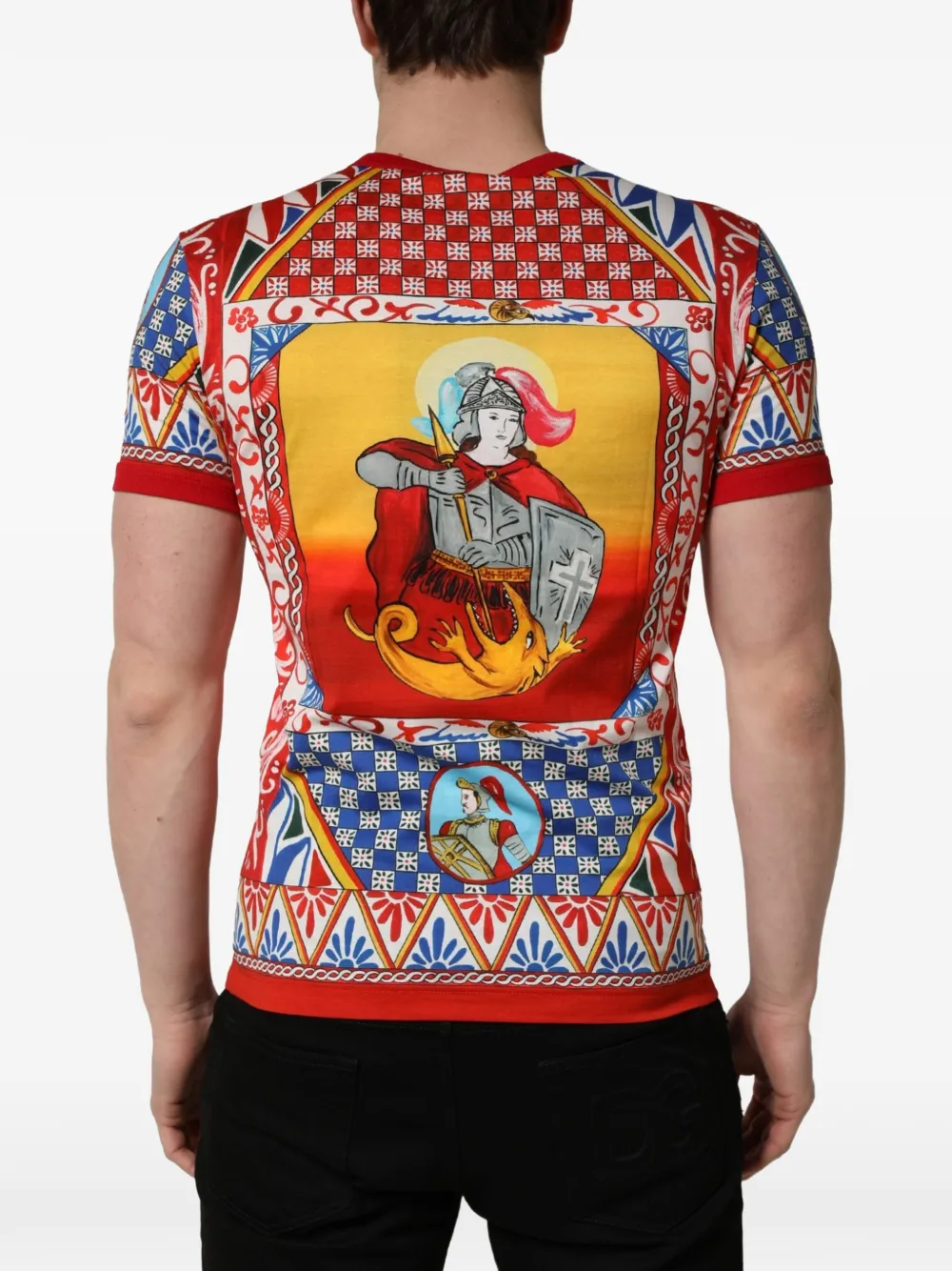 Dolce & Gabbana Carretto-print T-shirt Rood