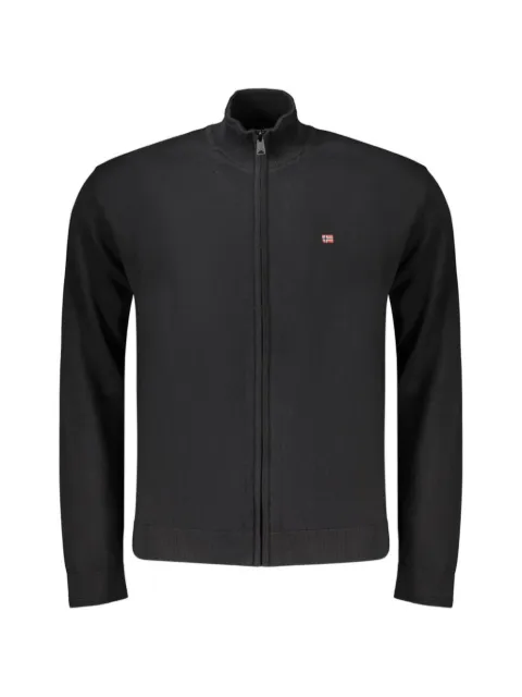 Napapijri zip-up logo-patch cardigan