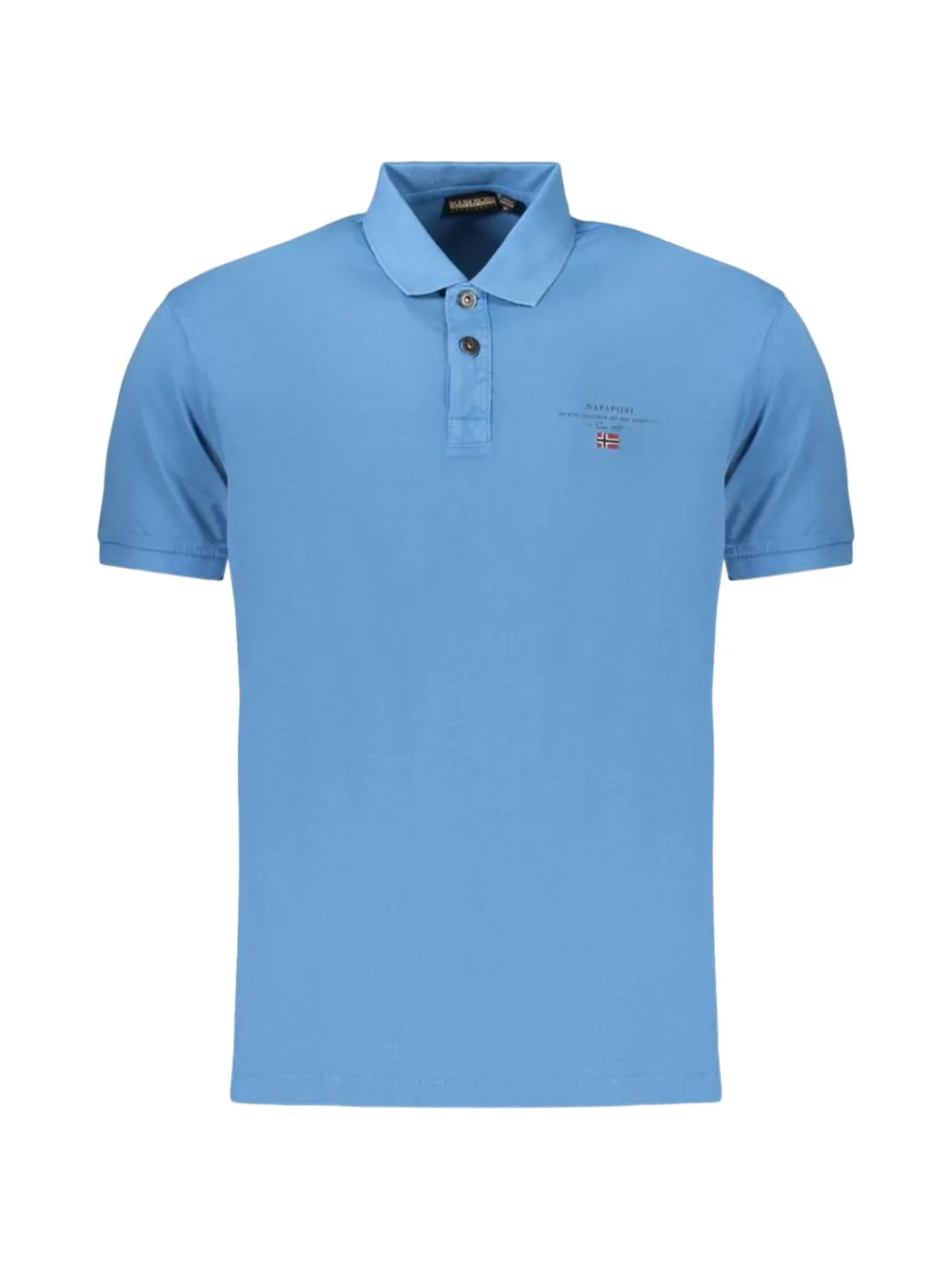 Napapijri logo-print short-sleeve polo shirt - Blau