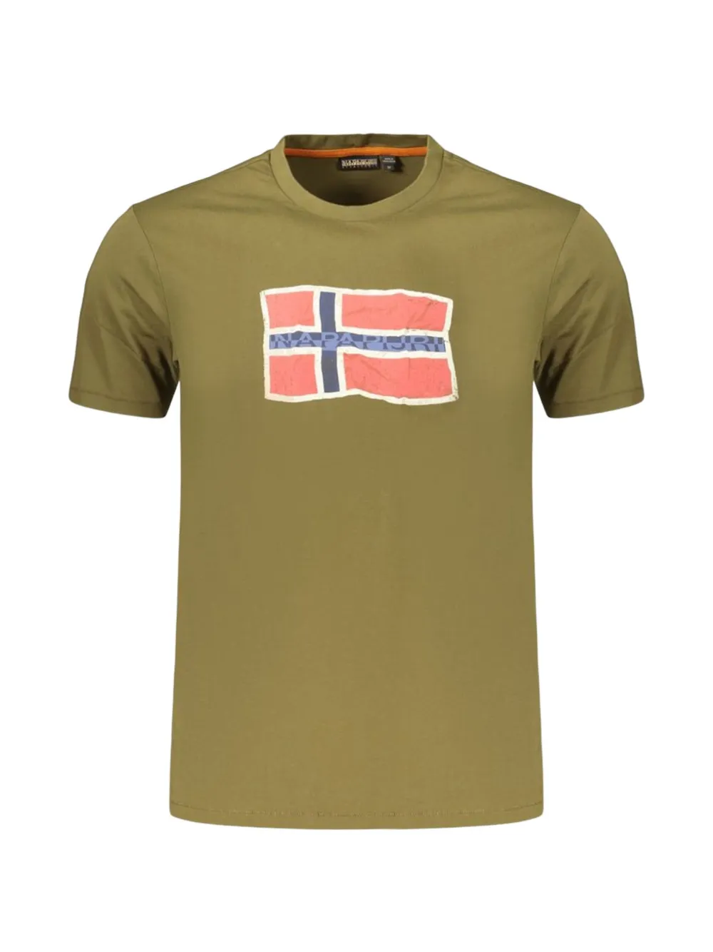 Napapijri logo-print crew-neck T-shirt - Verde
