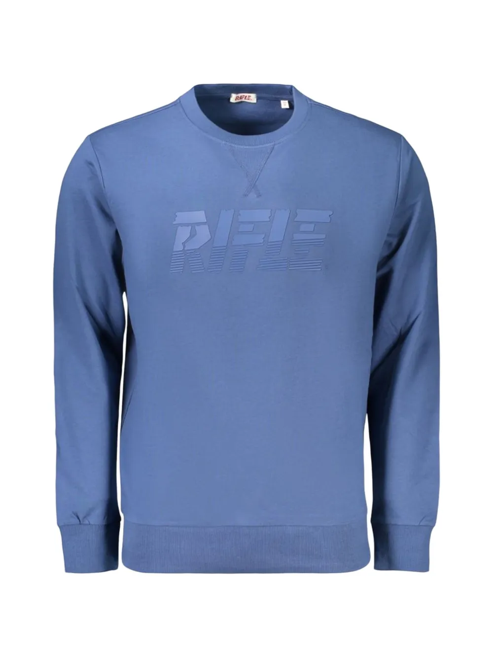 RIFLE logo-embossed cotton sweatshirt - Blau