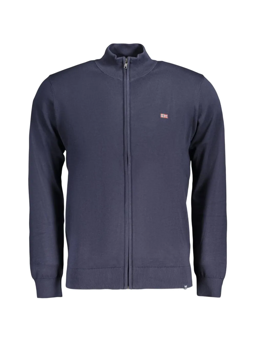 Norwegian Rain zip-up logo-patch sweatshirt - Bleu Norwegian Rain zip-up logo-patch sweatshirt - Bleu