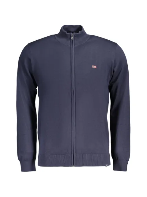 Norwegian Rain zip-up logo-patch sweatshirt