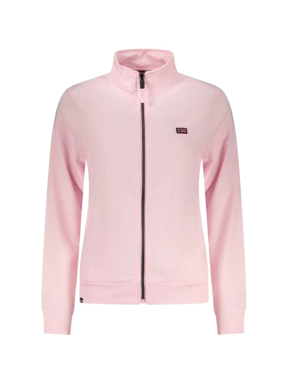Norwegian Rain zip-up logo-patch sweatshirt - Rose Norwegian Rain zip-up logo-patch sweatshirt - Rose