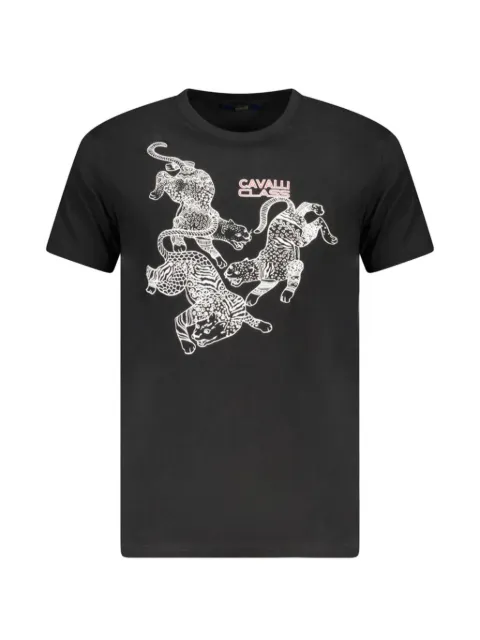 Cavalli Class leopard-print crew-neck T-shirt