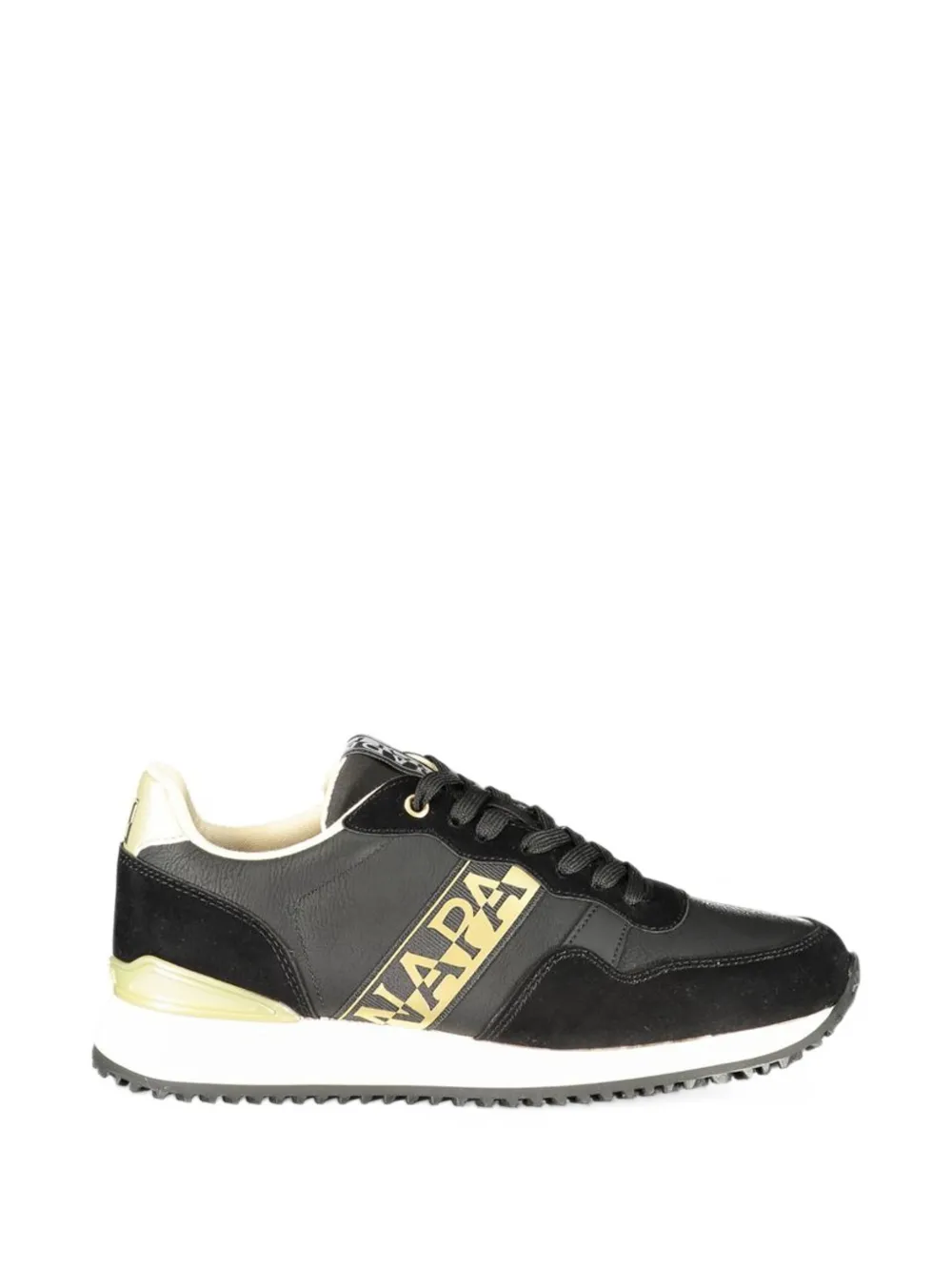 Napapijri Astra logo-print panelled sneakers - Nero