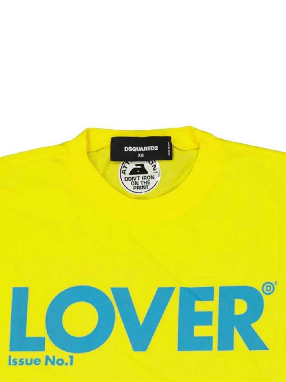 DSQUARED2 slogan-print T-shirt Geel