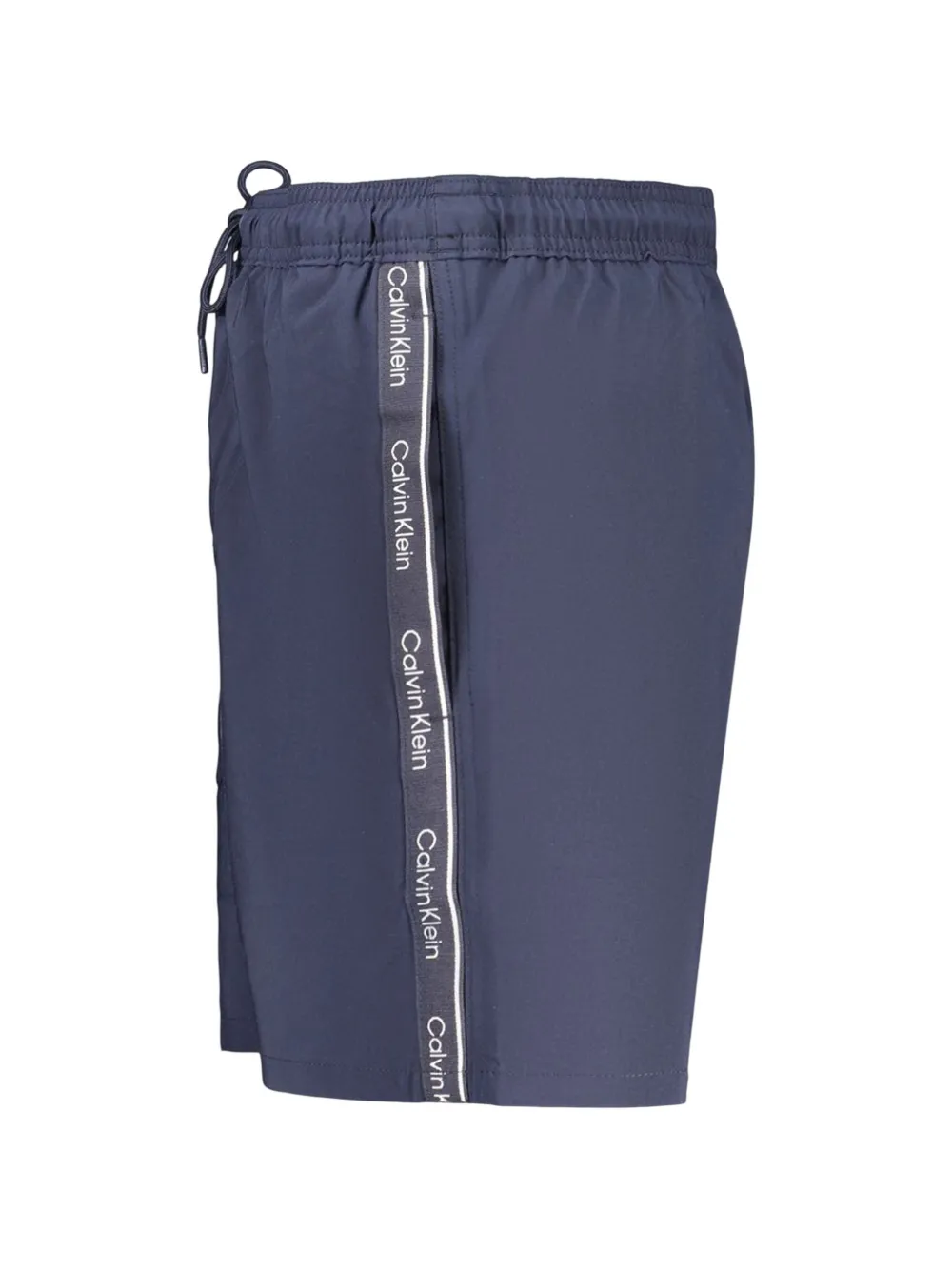 Calvin Klein logo-tape drawstring swim shorts Blauw