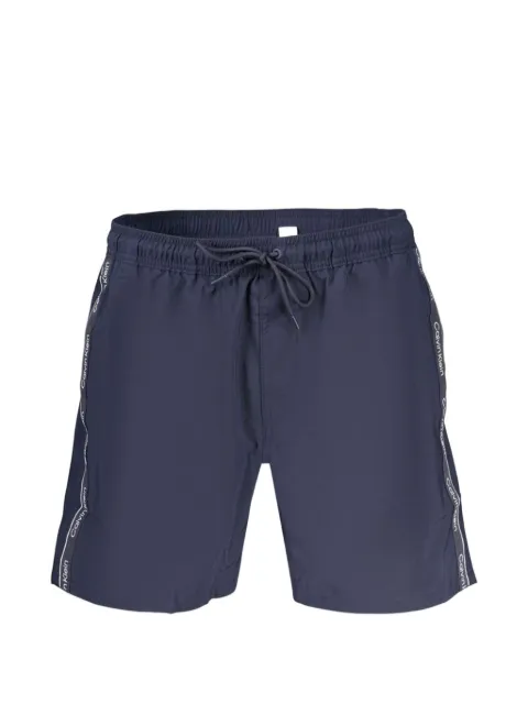 Calvin Klein logo-tape drawstring swim shorts