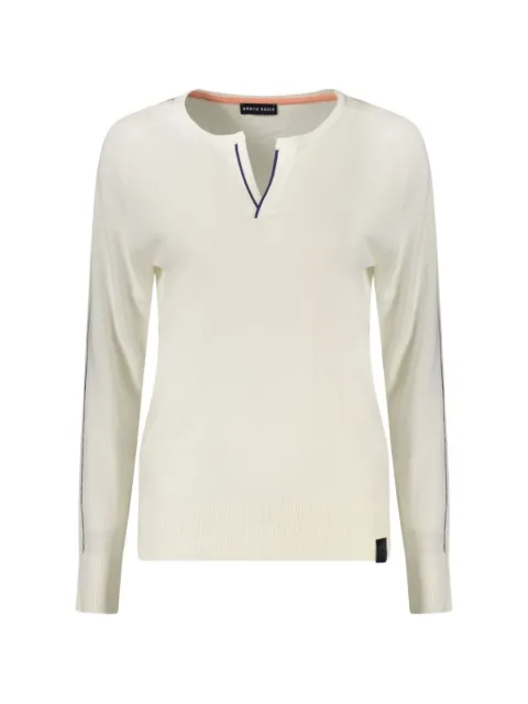 North Sails contrast-trim V-neck sweater