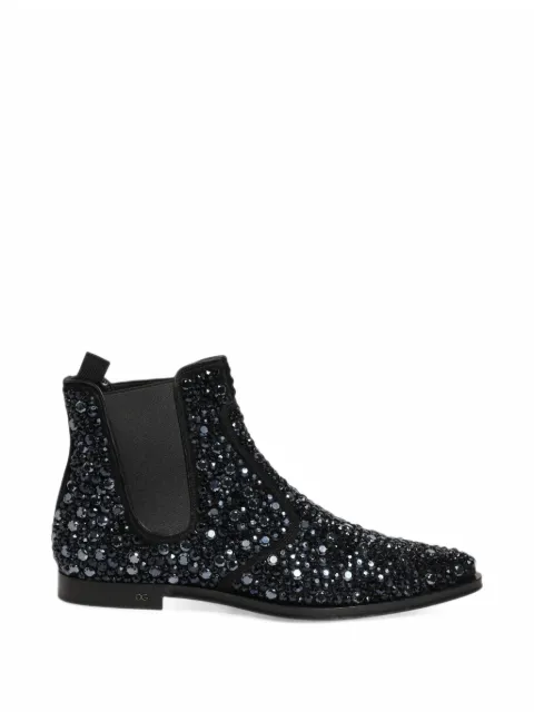 Dolce & Gabbana crystal-embellished Chelsea boots