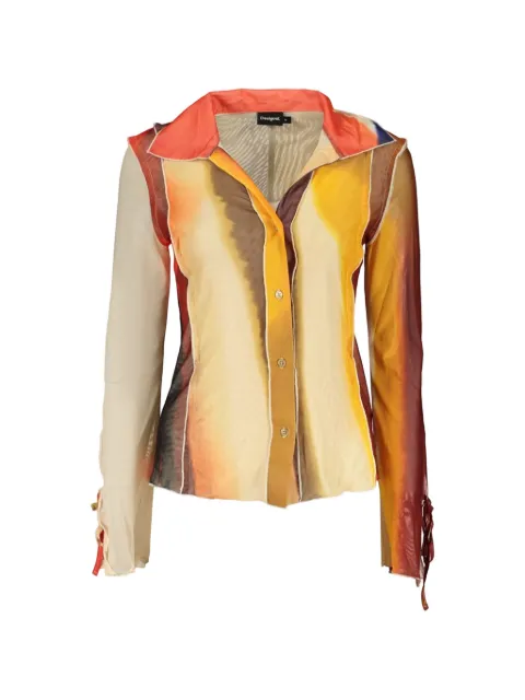 Desigual x M. Christian Lacroix abstract-print mesh shirt