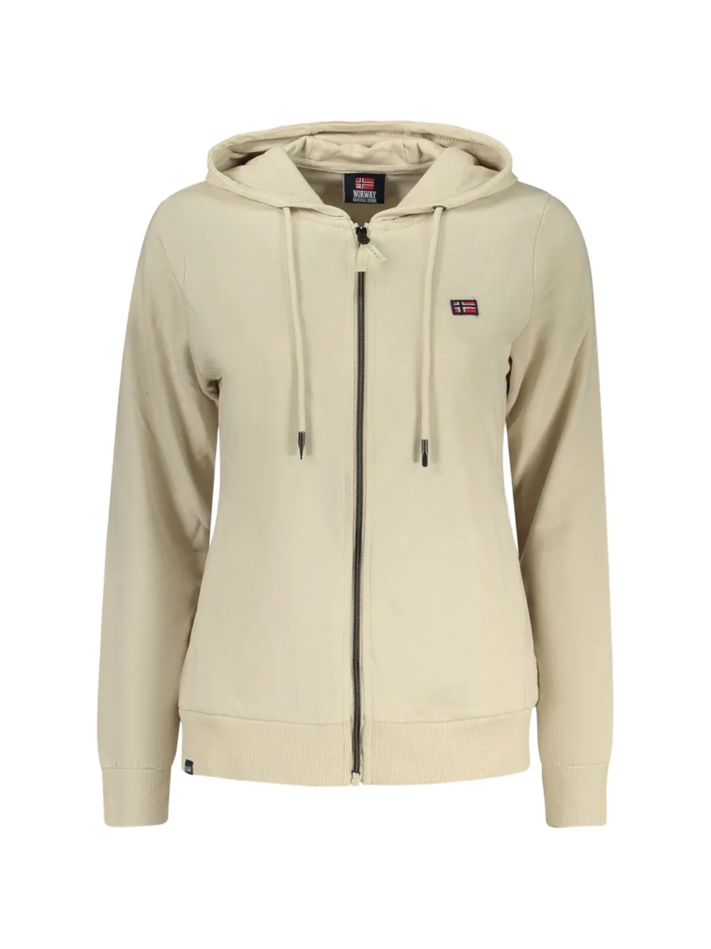 NORWAY 1963 zip-up drawstring hoodie - Nude