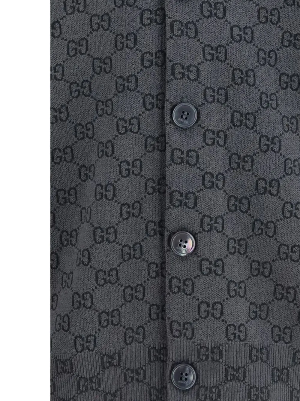 Gucci monogram-pattern cardigan Grijs