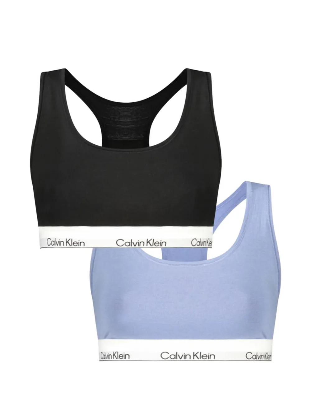 Calvin Klein logo-tape racerback bralettes (set of two) - Schwarz