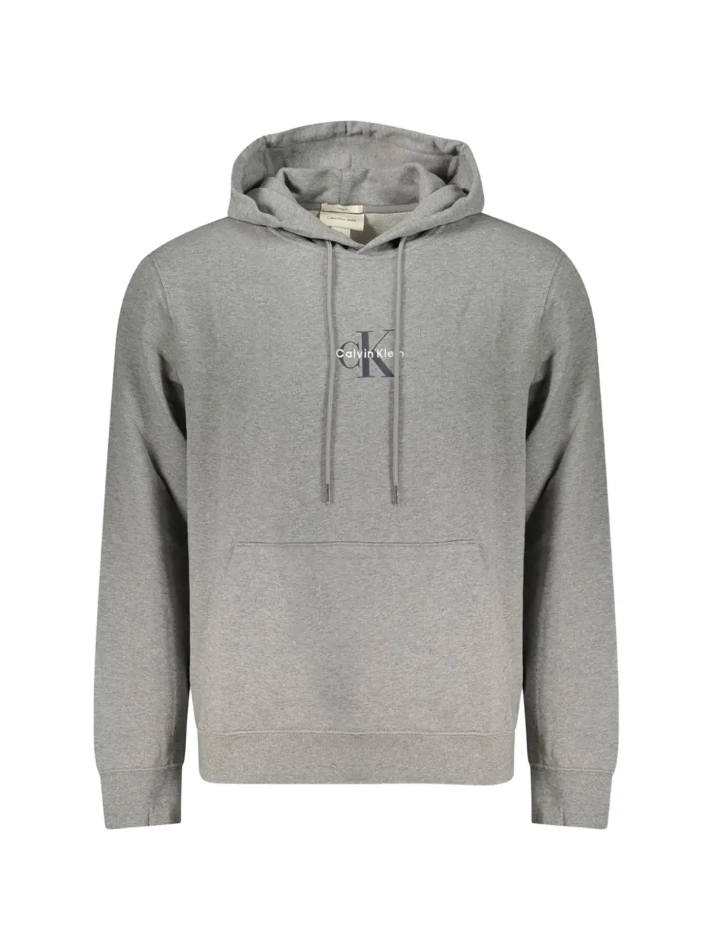 Calvin Klein logo-print drawstring hoodie Grijs