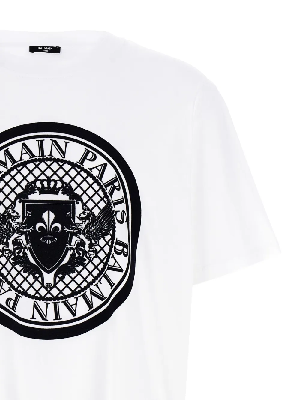 Balmain logo-print cotton T-shirt Wit