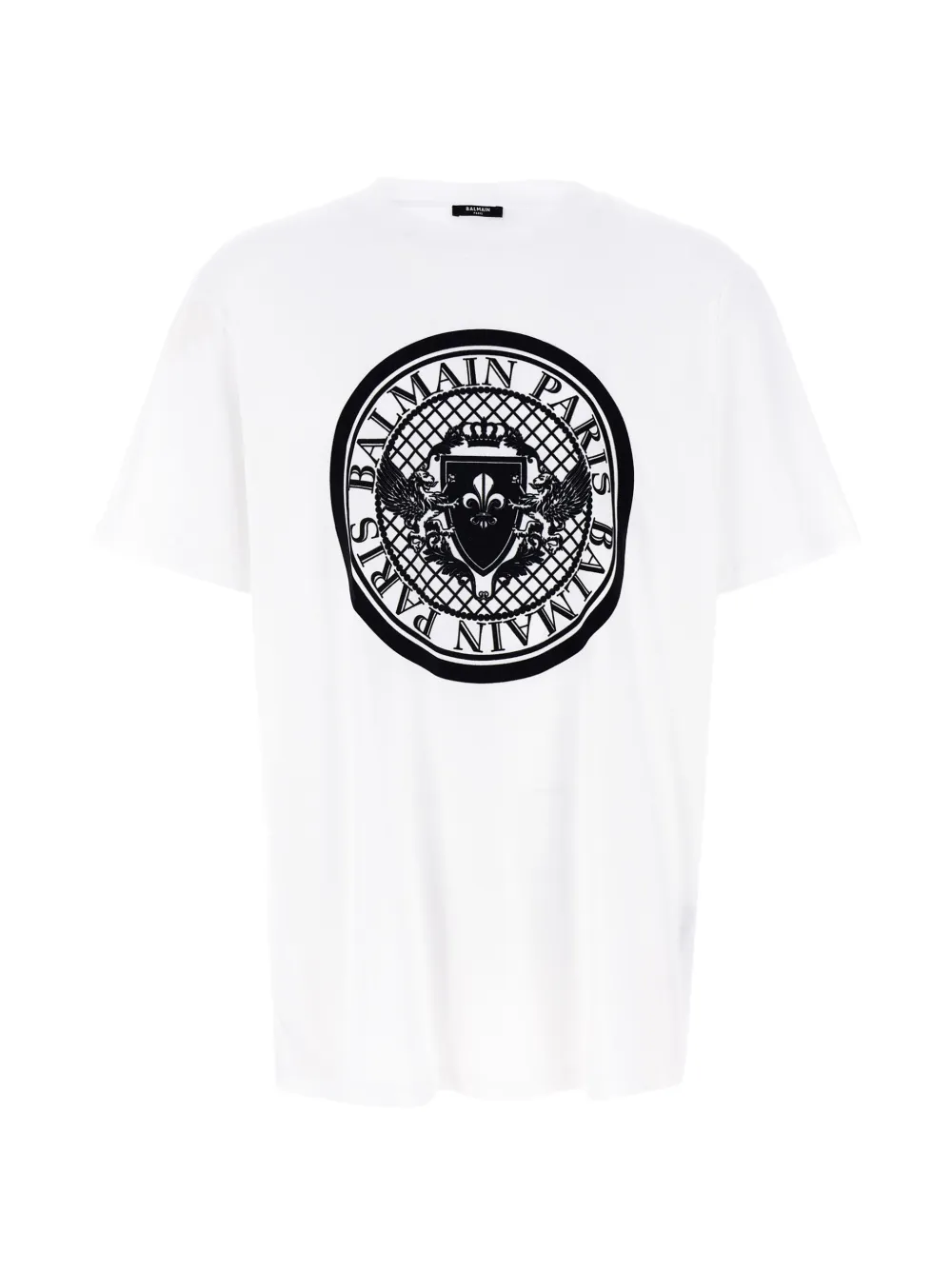 Balmain logo-print cotton T-shirt Wit