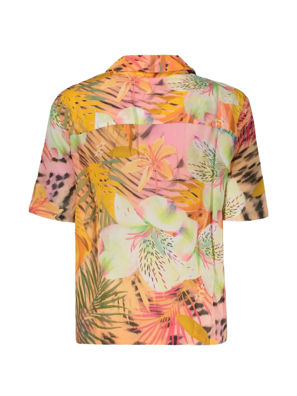 Desigual floral-print short-sleeve shirt Oranje