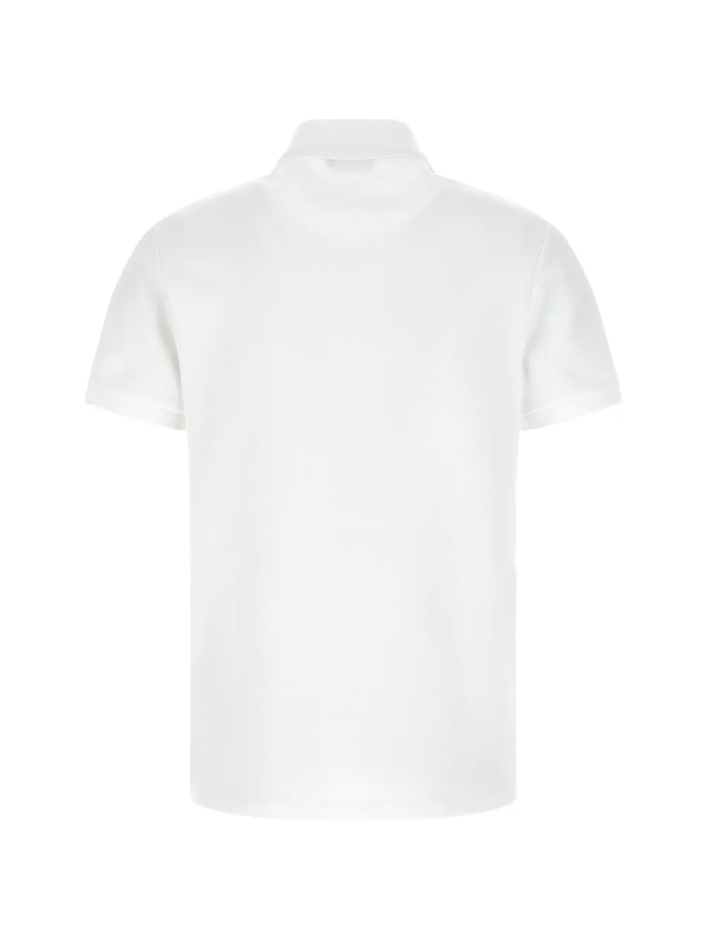 Balmain logo-embroidered cotton polo shirt Wit