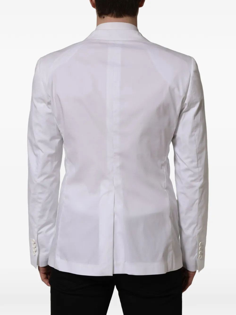 Dolce & Gabbana double-breasted cotton blazer Wit