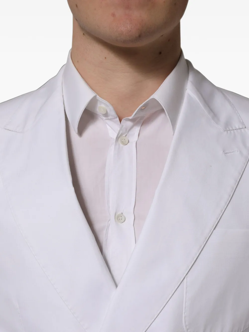 Dolce & Gabbana double-breasted cotton blazer Wit