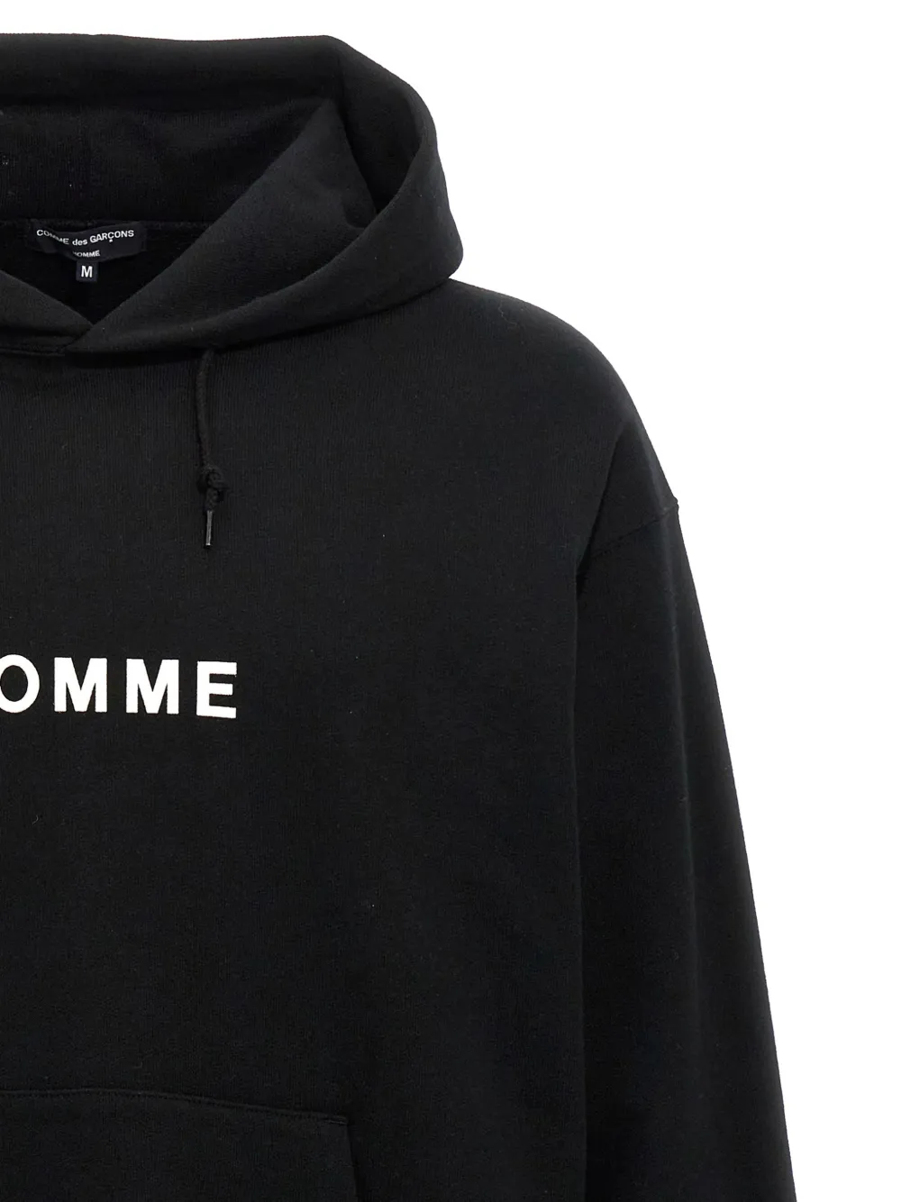 Comme Des Garçons logo-print cotton hoodie Zwart