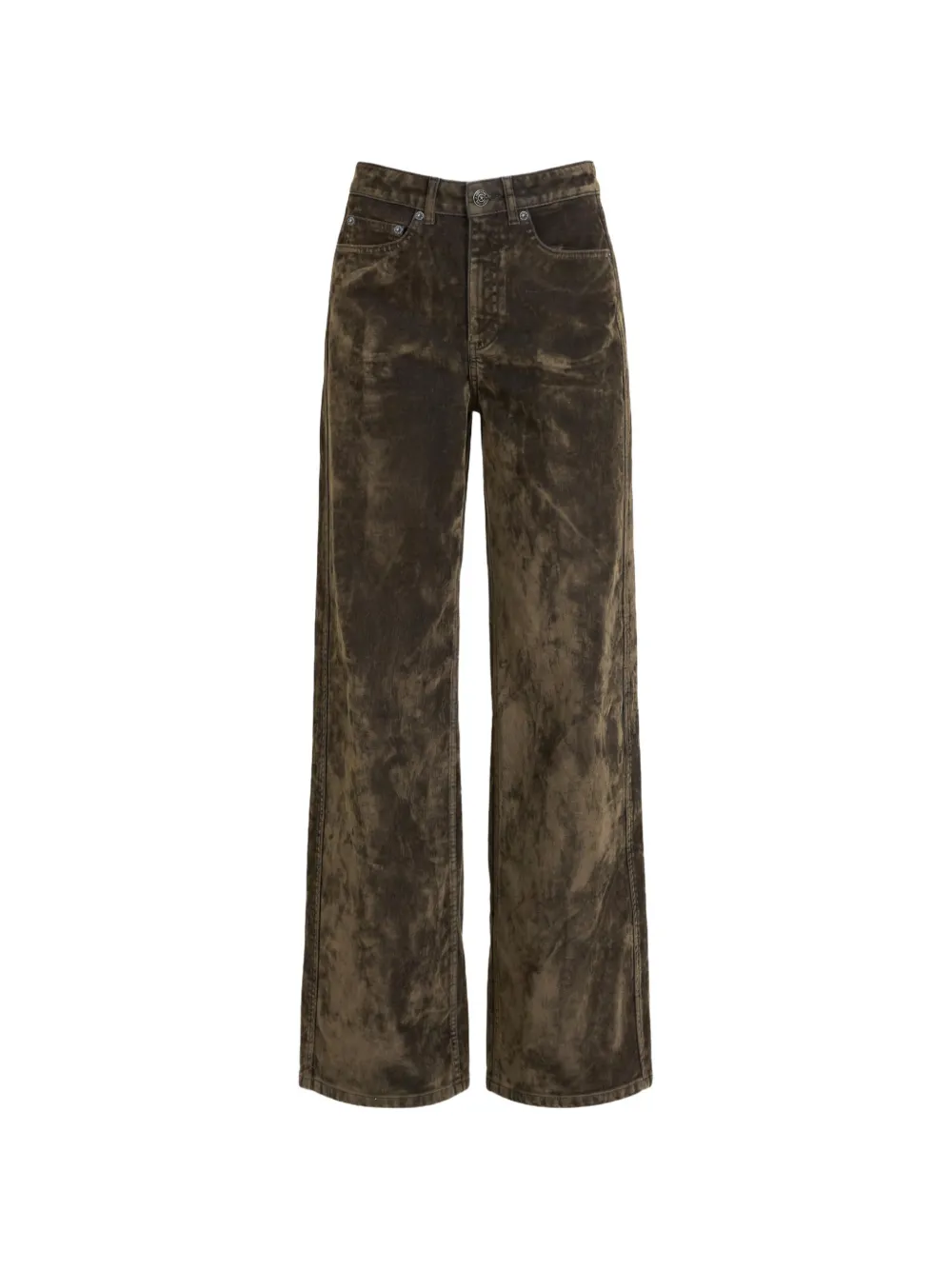 Cinq A Sept Betsy flocked-effect jeans Groen