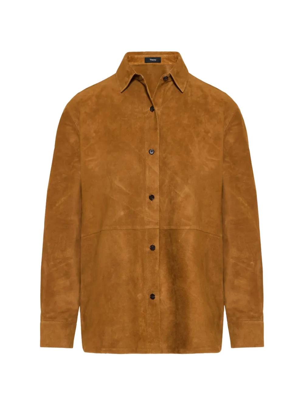 Theory Suède blouse Bruin