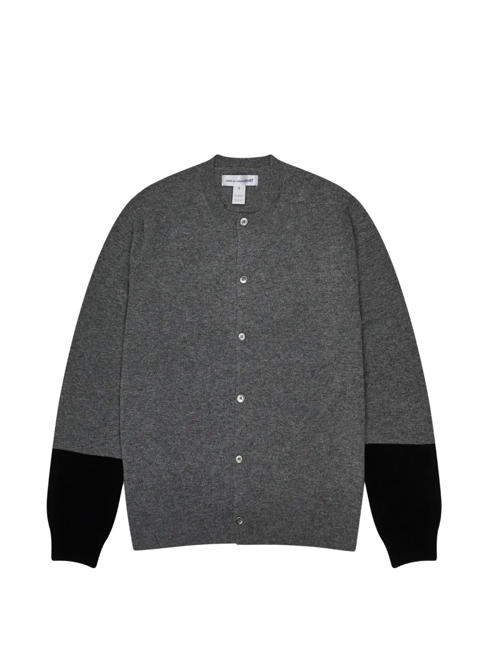 Comme Des Garçons Shirt colour-block wool cardigan - Grigio