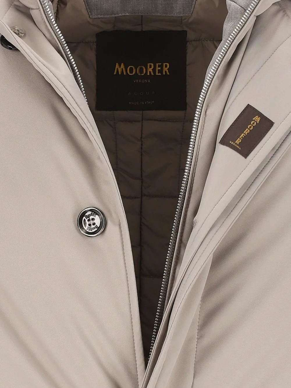 Moorer Ralli-ADS hooded jacket Grijs