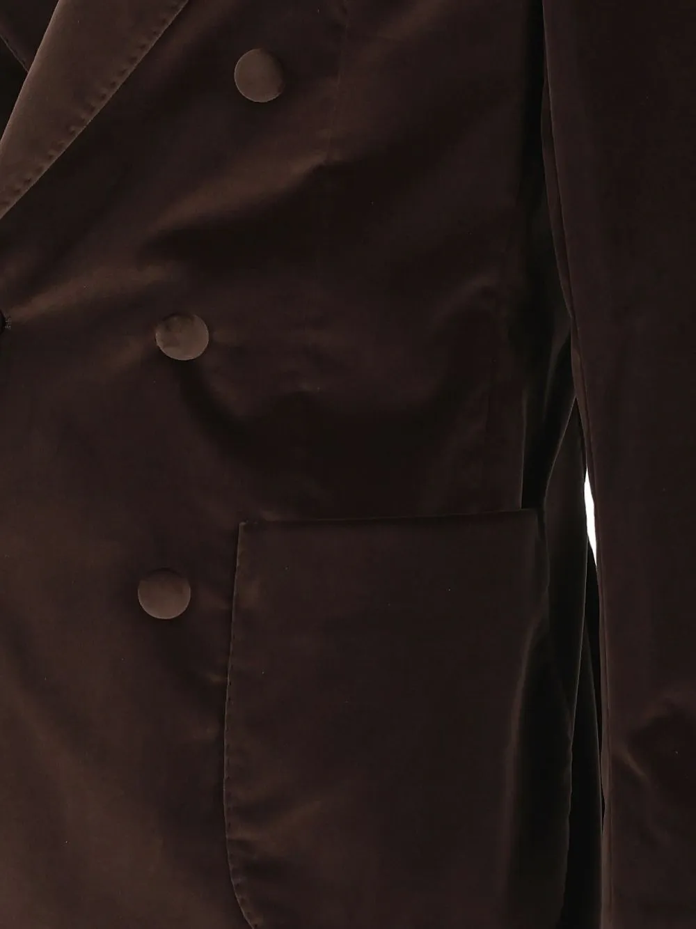 Al Duca D Aosta 1902 Fluwelen blazer met dubbele rij knopen Bruin