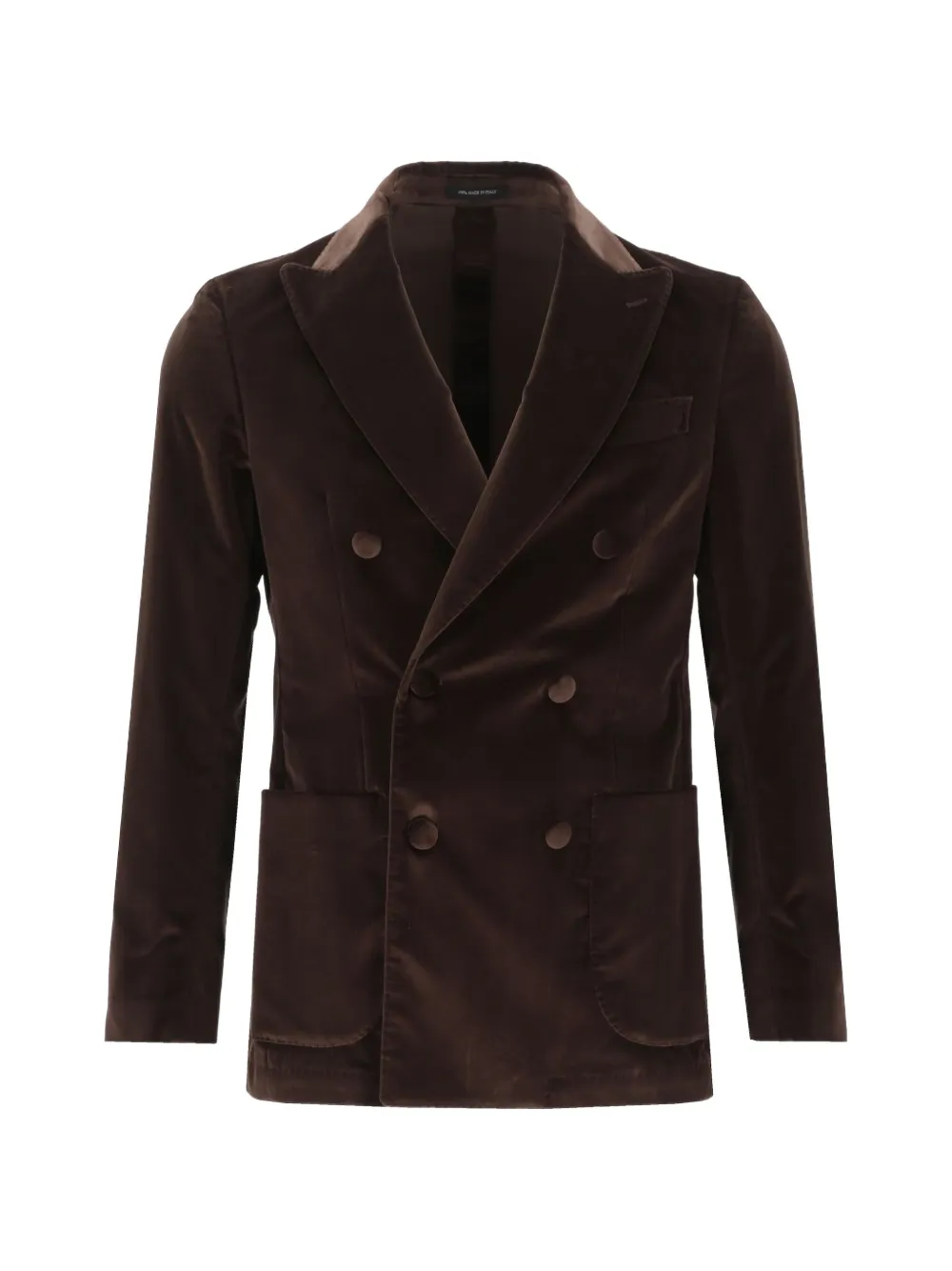 Al Duca D’Aosta 1902 double-breasted velvet blazer - Marrone