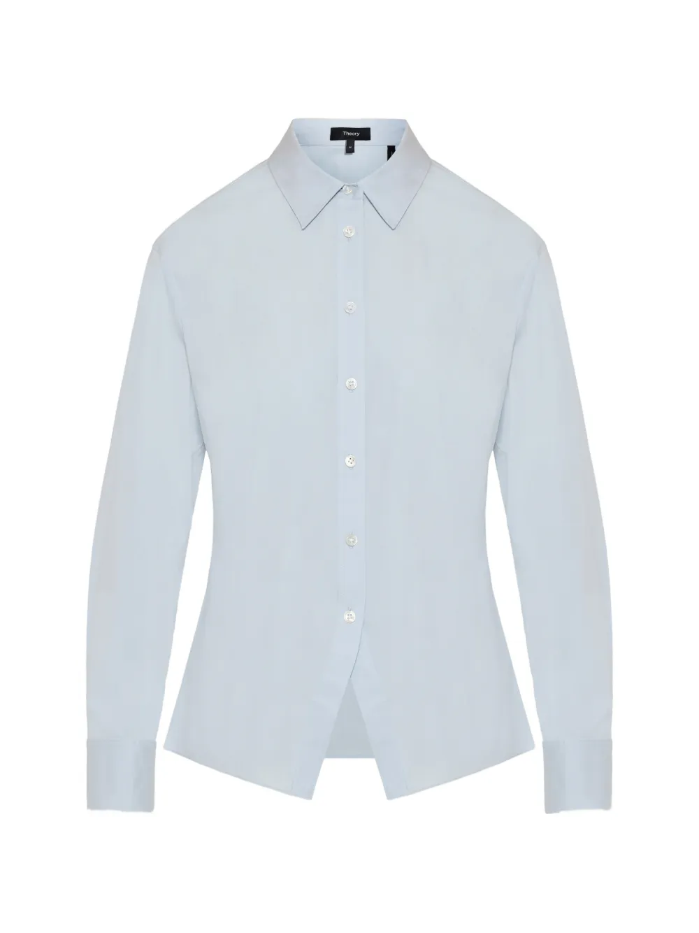 Theory Blouse met lange mouwen en uitgesneden zoom Blauw