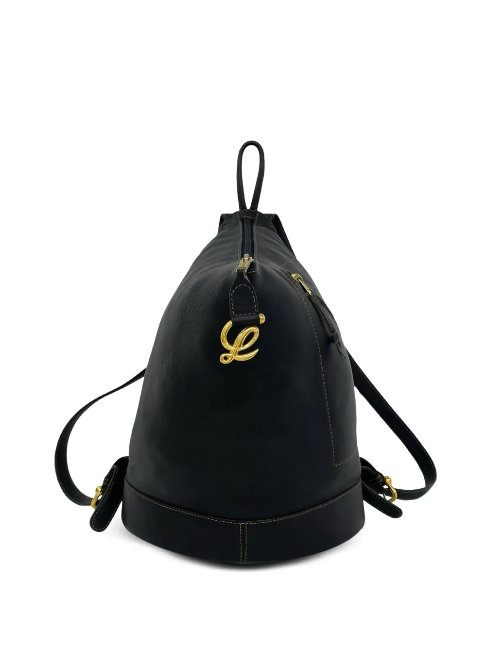 Loewe Pre-Owned 2000-2026 Leather Anton backpack - Schwarz